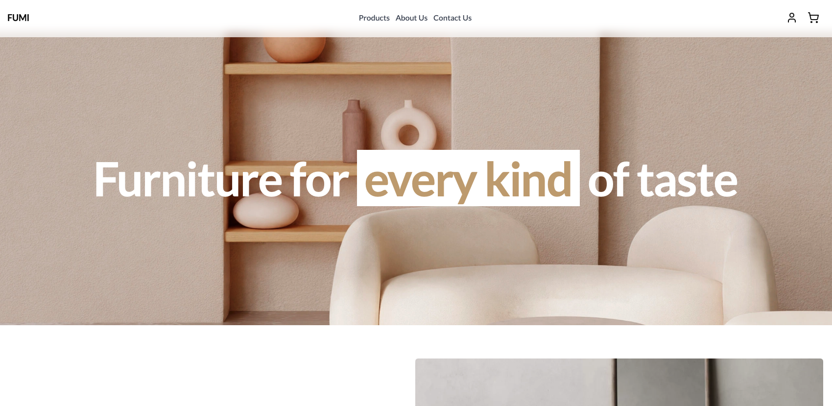 FUMI Furniture Website